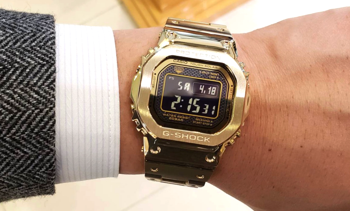 腕時計でモチベーションアップ G-SHOCK ゴールドモデル ハラダ本店 徳島